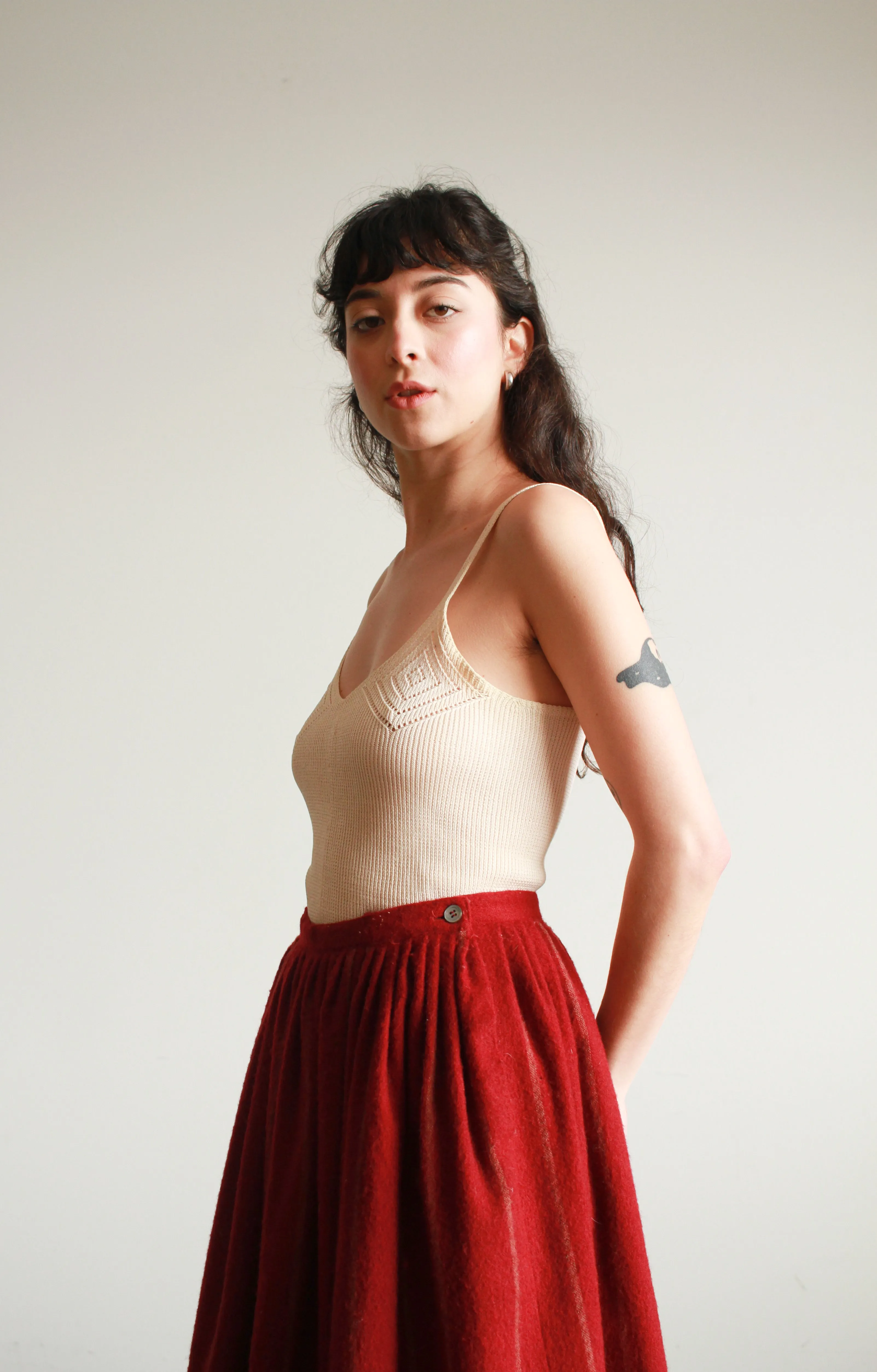 1980s Ecru Knit Camisole