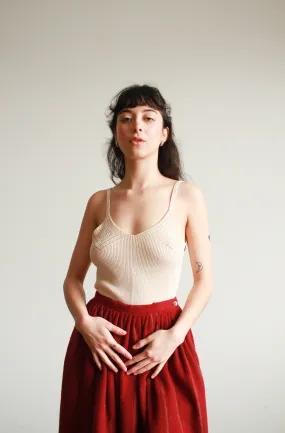 1980s Ecru Knit Camisole