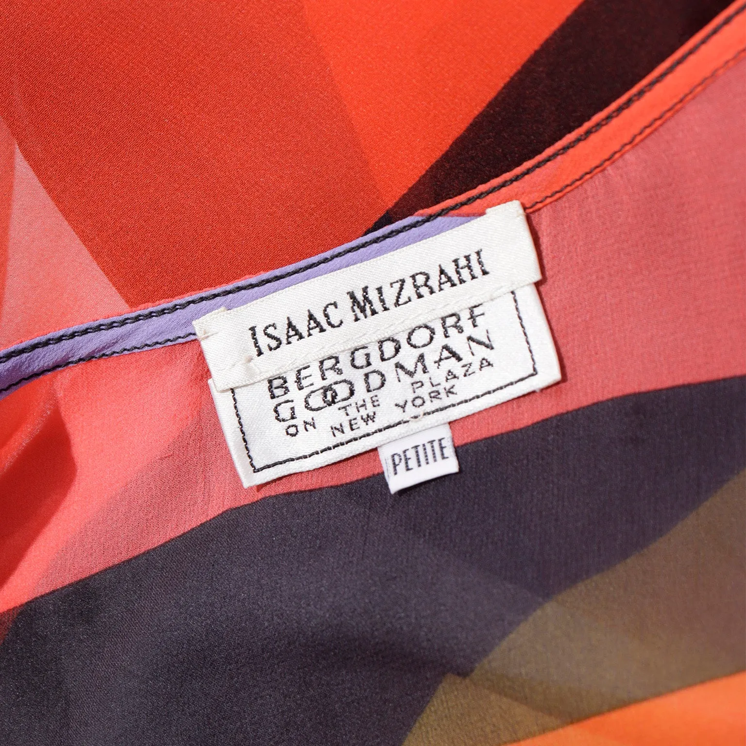 1993 Isaac Mizrahi Gene Meyer Collaboration Open Front Silk Striped Top