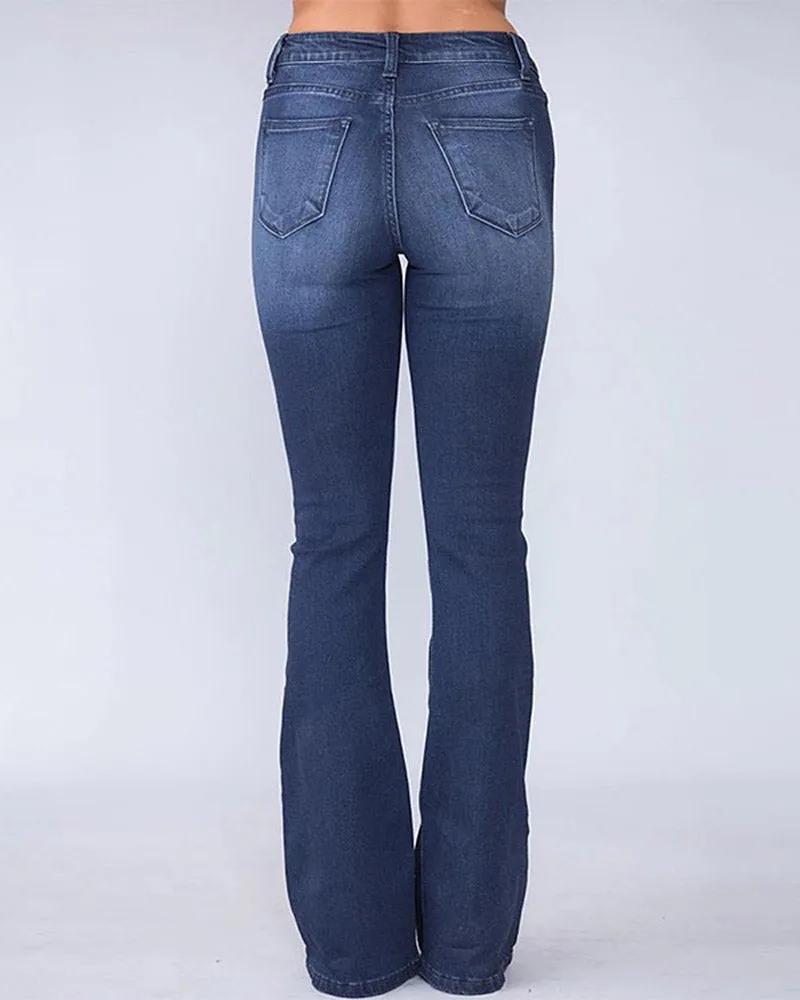 90s Vintage Low Waist Flare Jeans