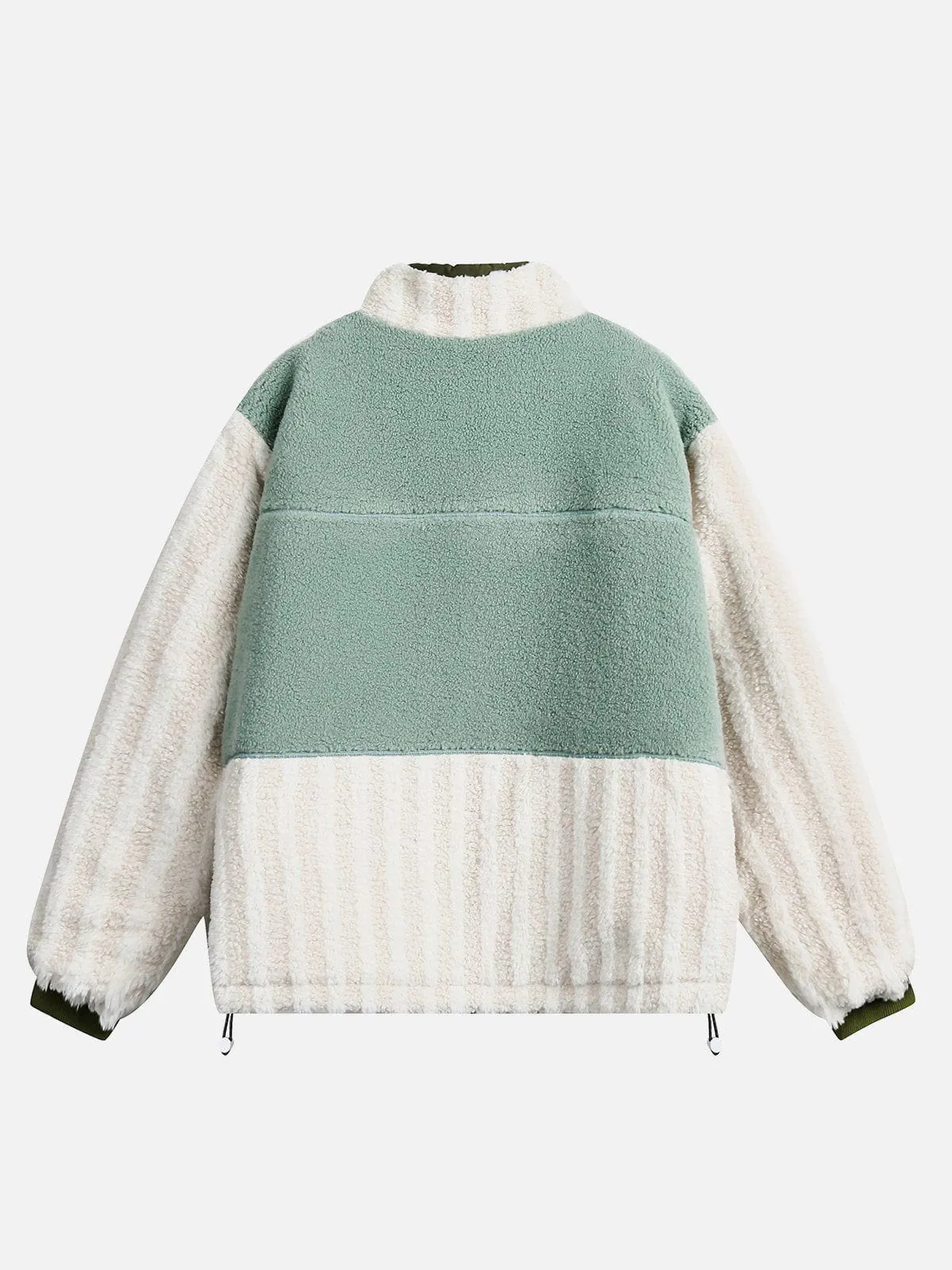 Aelfric Eden Patchwork Fluffy Sherpa Coat