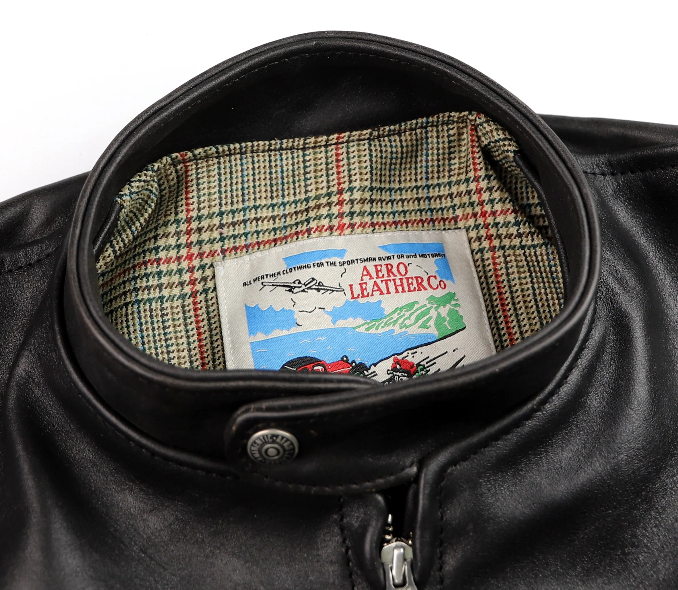 Aero Cafe' Racer, size 42, Tumbled Black CXL Horsehide