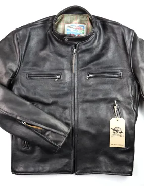 Aero Cafe' Racer, size 42, Tumbled Black CXL Horsehide