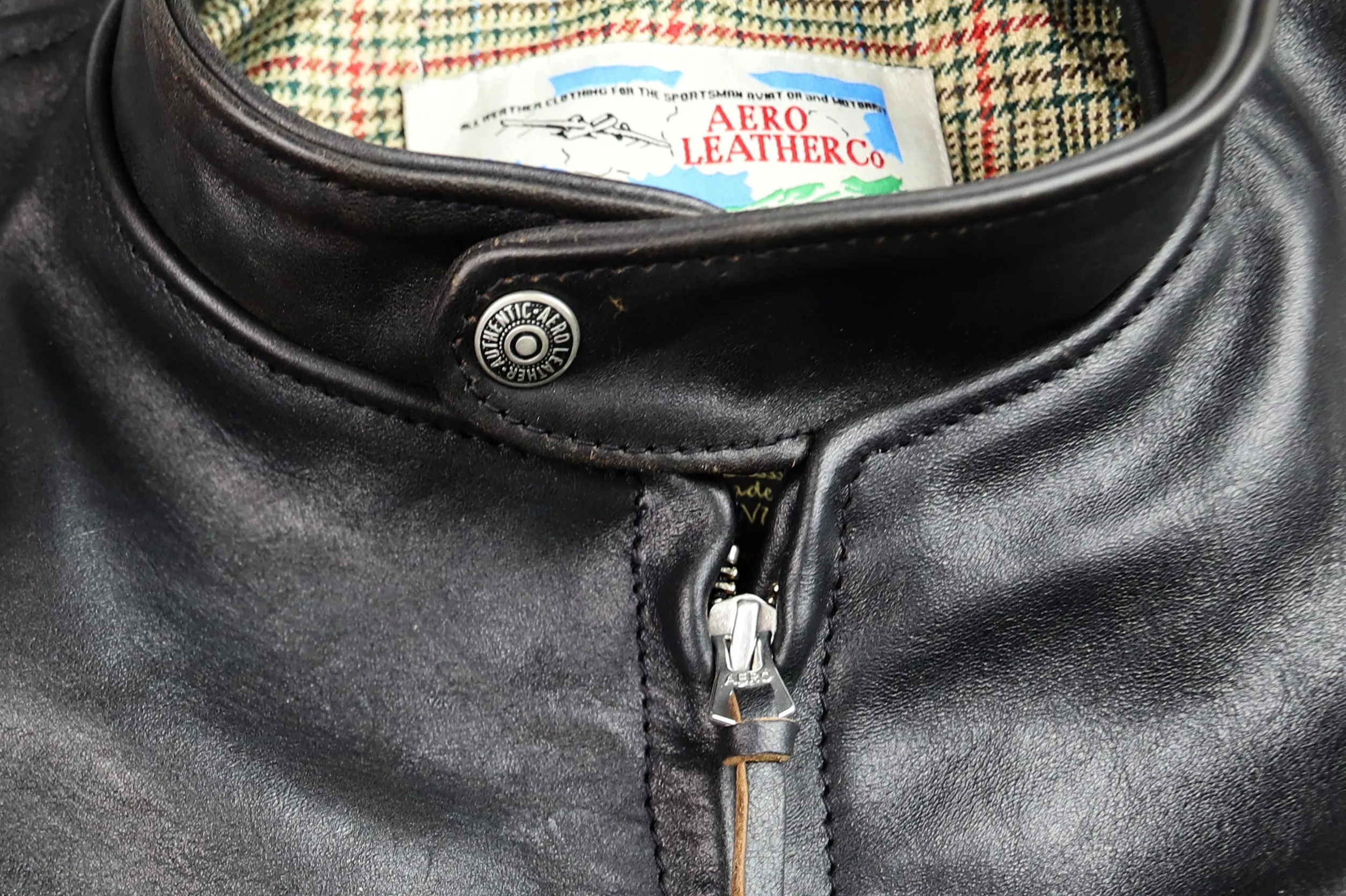 Aero Cafe' Racer, size 42, Tumbled Black CXL Horsehide