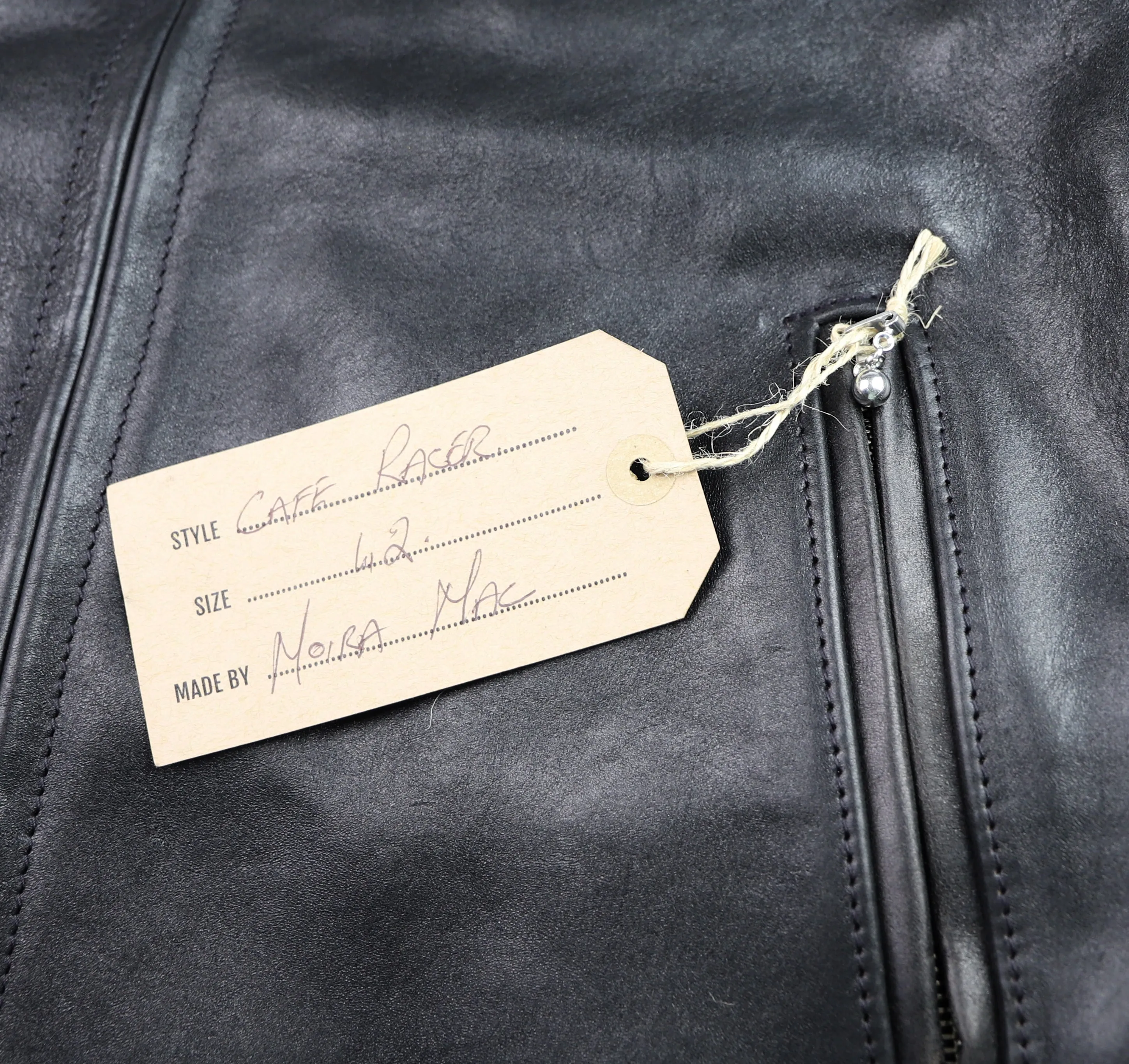 Aero Cafe' Racer, size 42, Tumbled Black CXL Horsehide