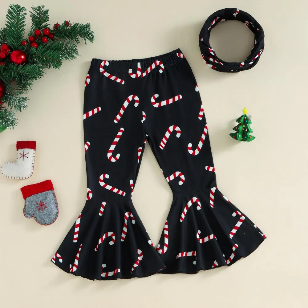 Baby Girls Christmas Autumn/Winter Top   Flared Pants Set Wholesale Girls Clothes