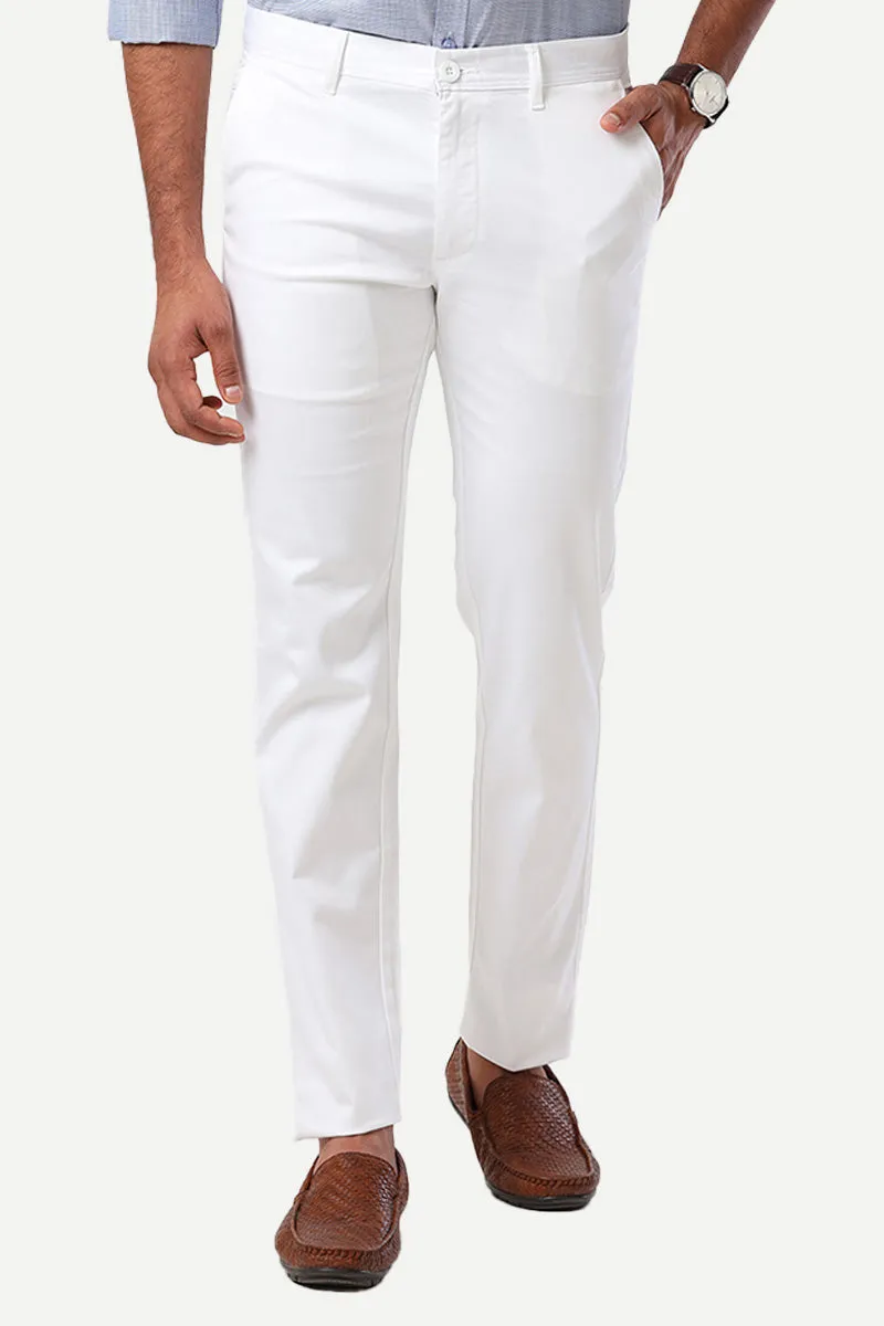 Basic Chino - White and Light Gray Pack of 2 Trousers For Men | Ariser