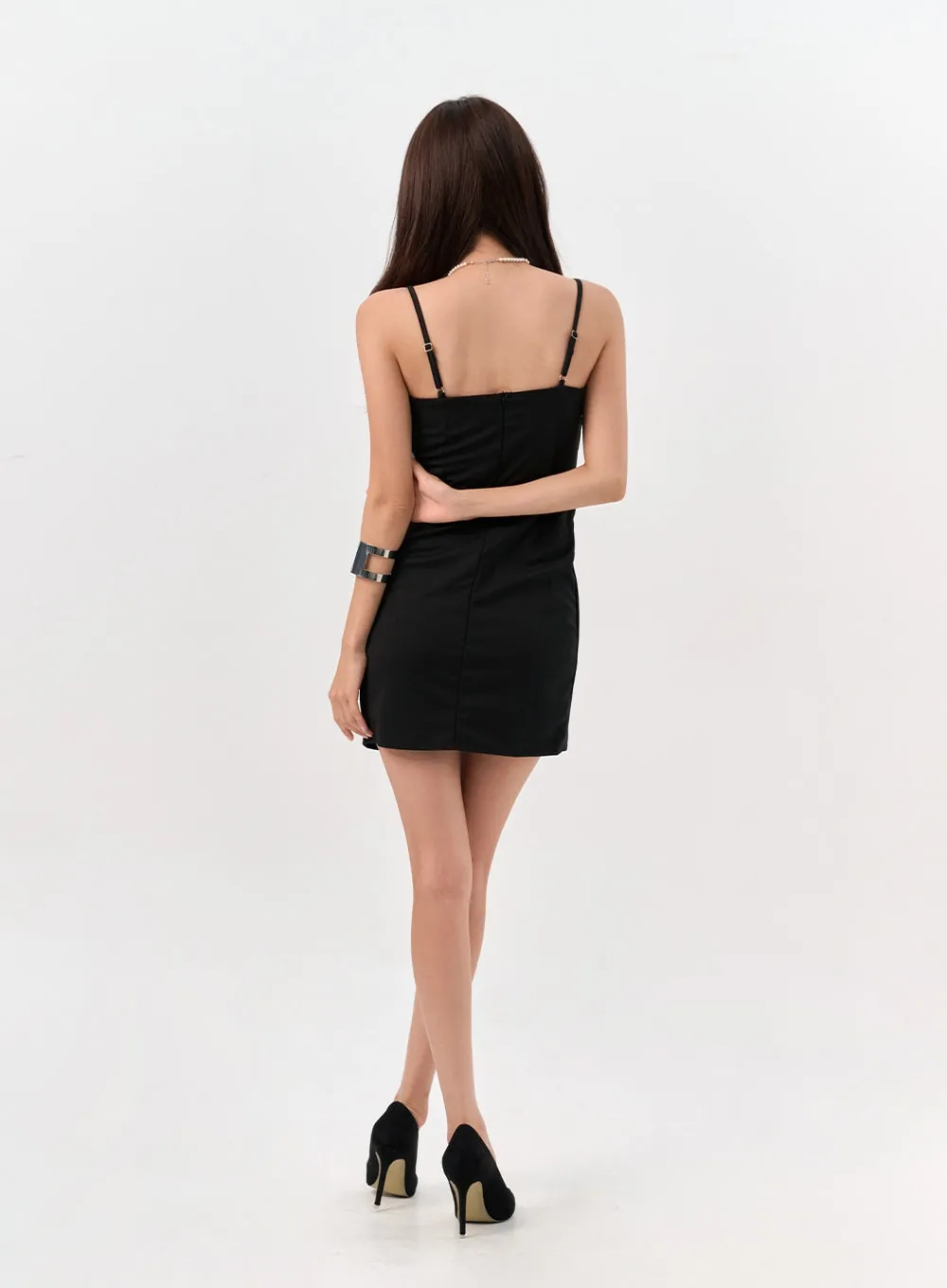 Beaded Mini Strap Dress IO310