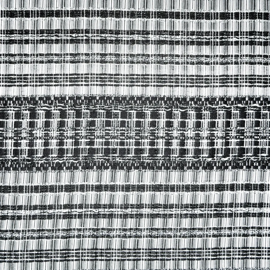 Black & White Wide Woven Lurex Bouclé