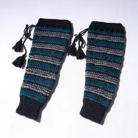 Black - Kumaun Hand-knitted Woolen Leg Warmer