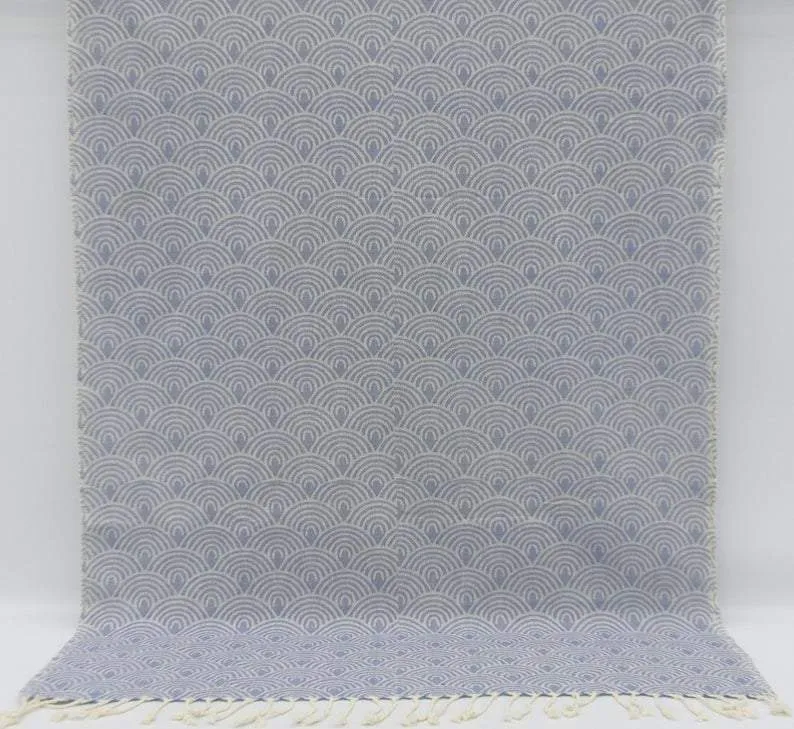 Blue Waves 100% Cotton Towel