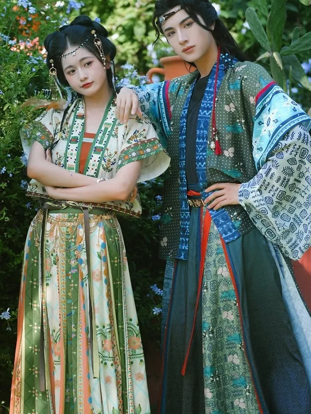 Bodhi Abstract Prints Ethnic Tang Style Hanfu