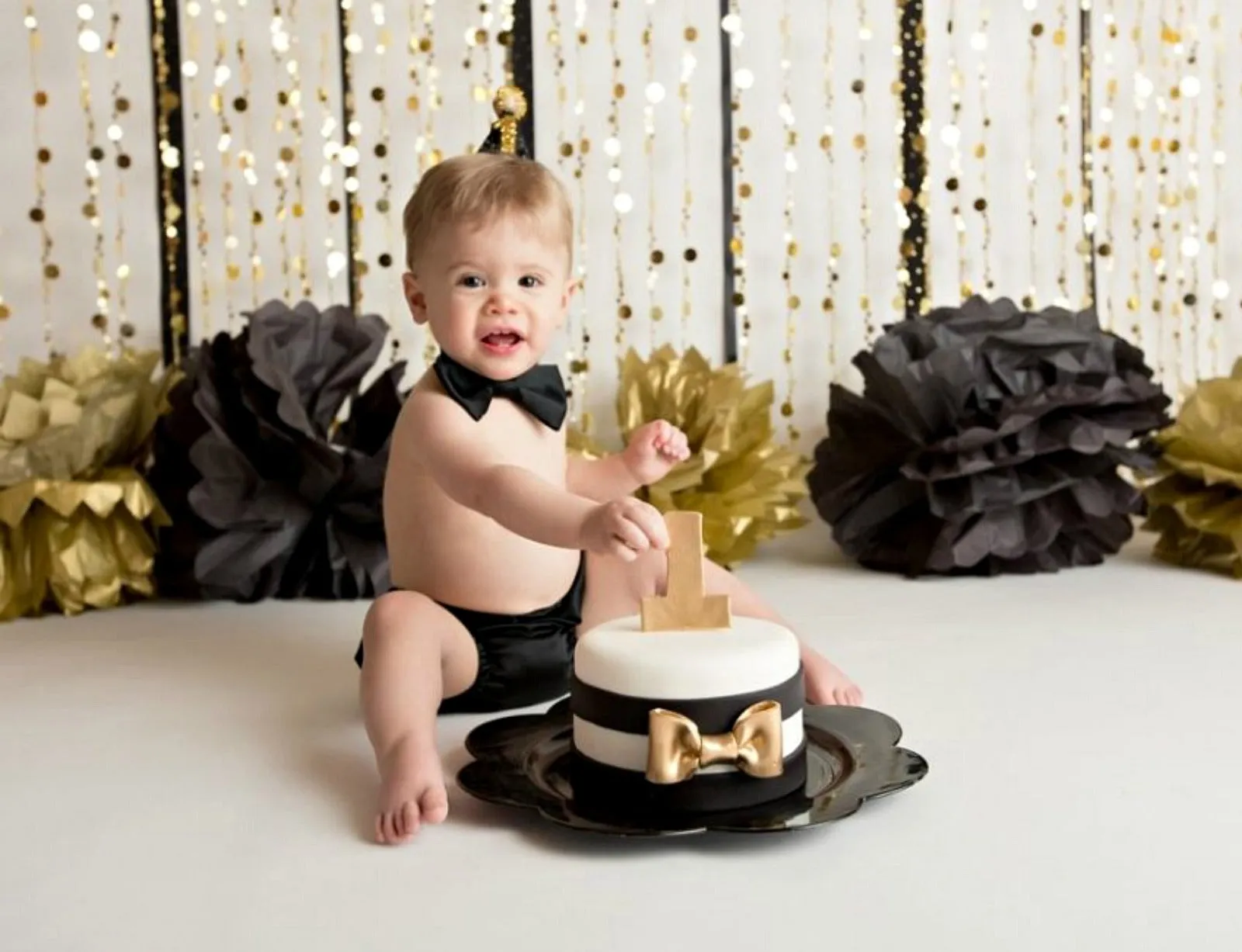 Boys Black Cake Smash Outfit, 1st Birthday Outfit