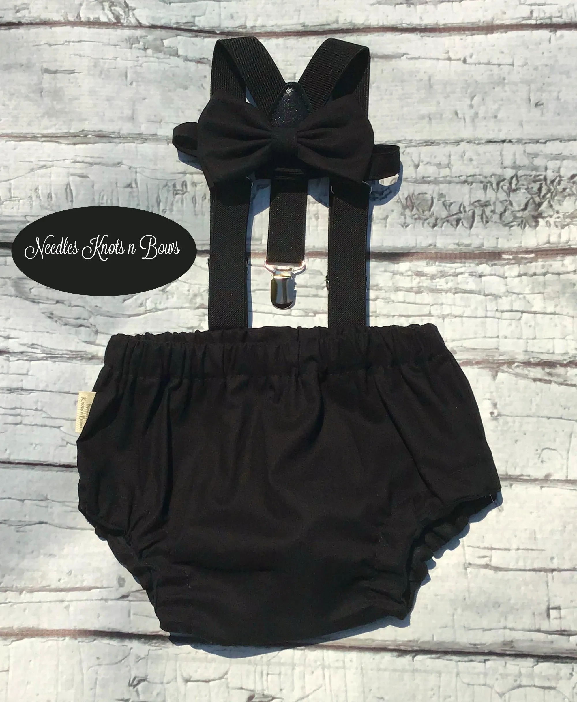Boys Black Cake Smash Outfit, 1st Birthday Outfit