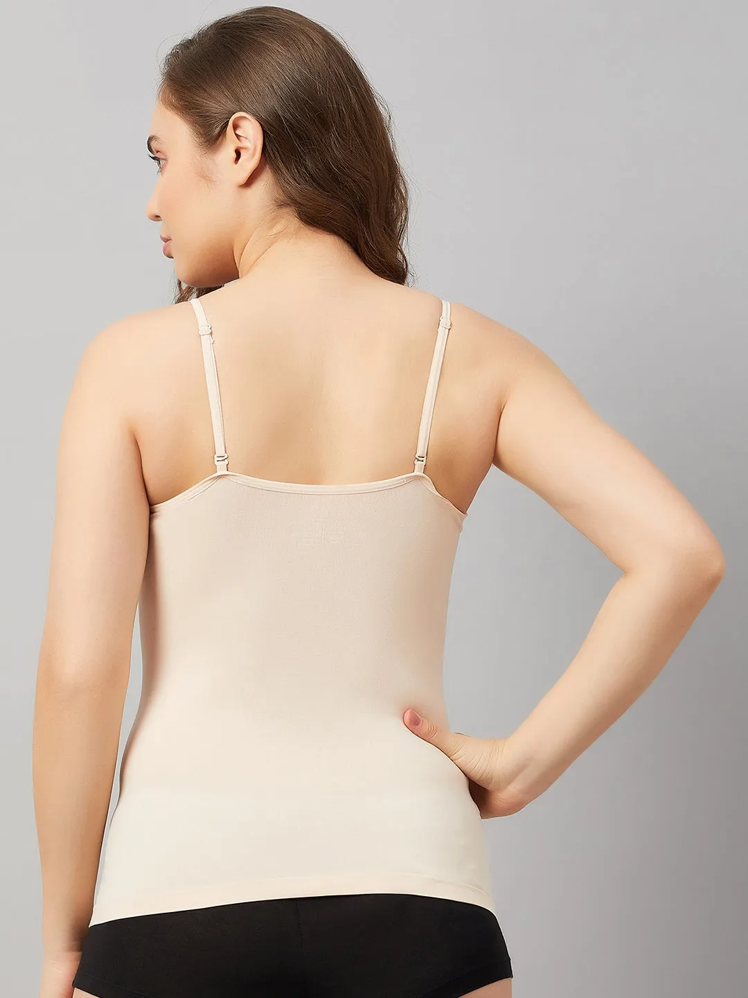 C9 Airwear Seamless Women V Neck Line Camisole - Nude