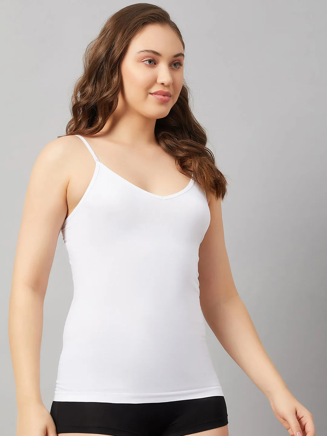 C9 Airwear Seamless Women V Neck Line Camisole - Nude