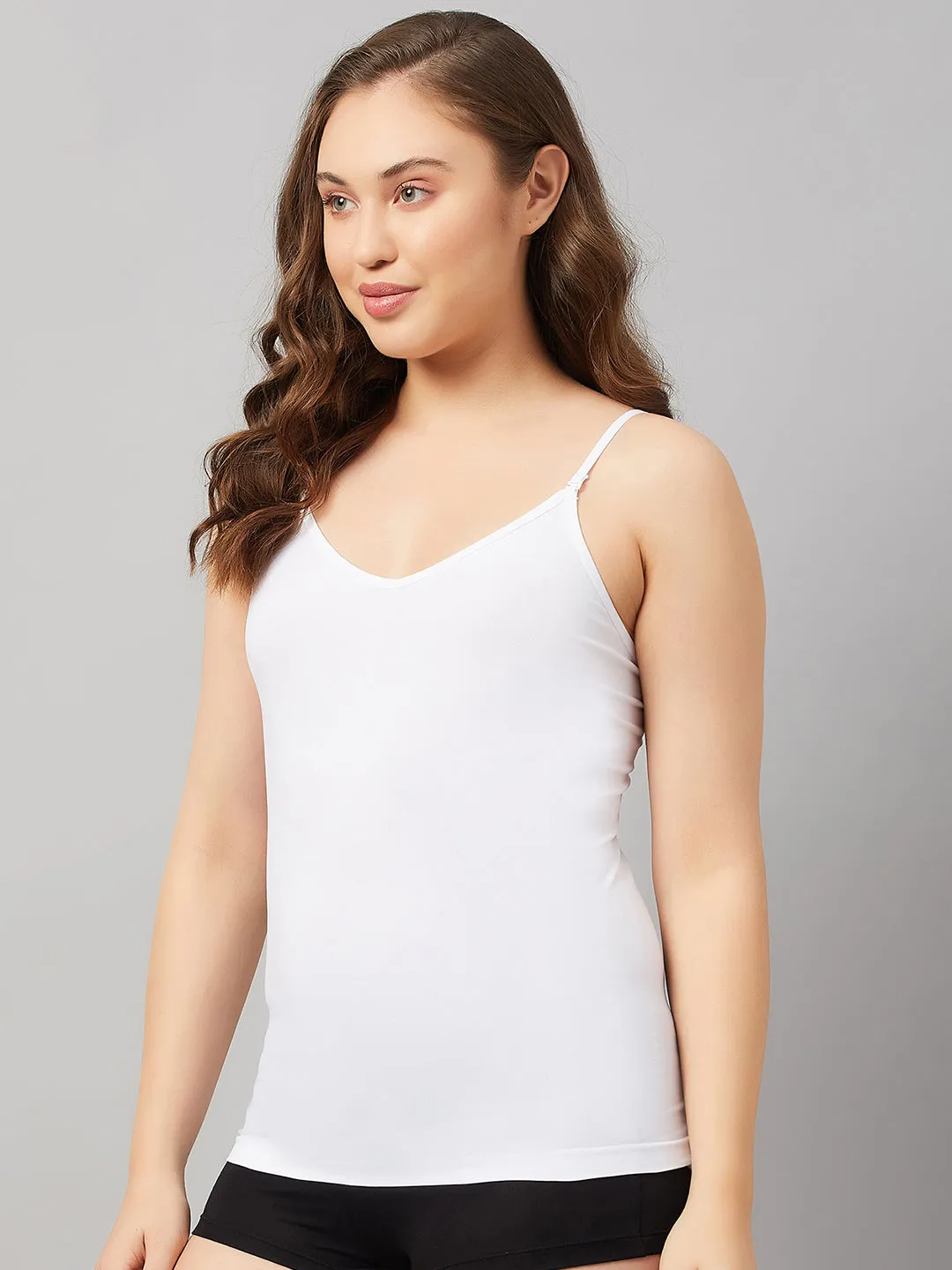 C9 Airwear Seamless Women V Neck Line Camisole - Nude