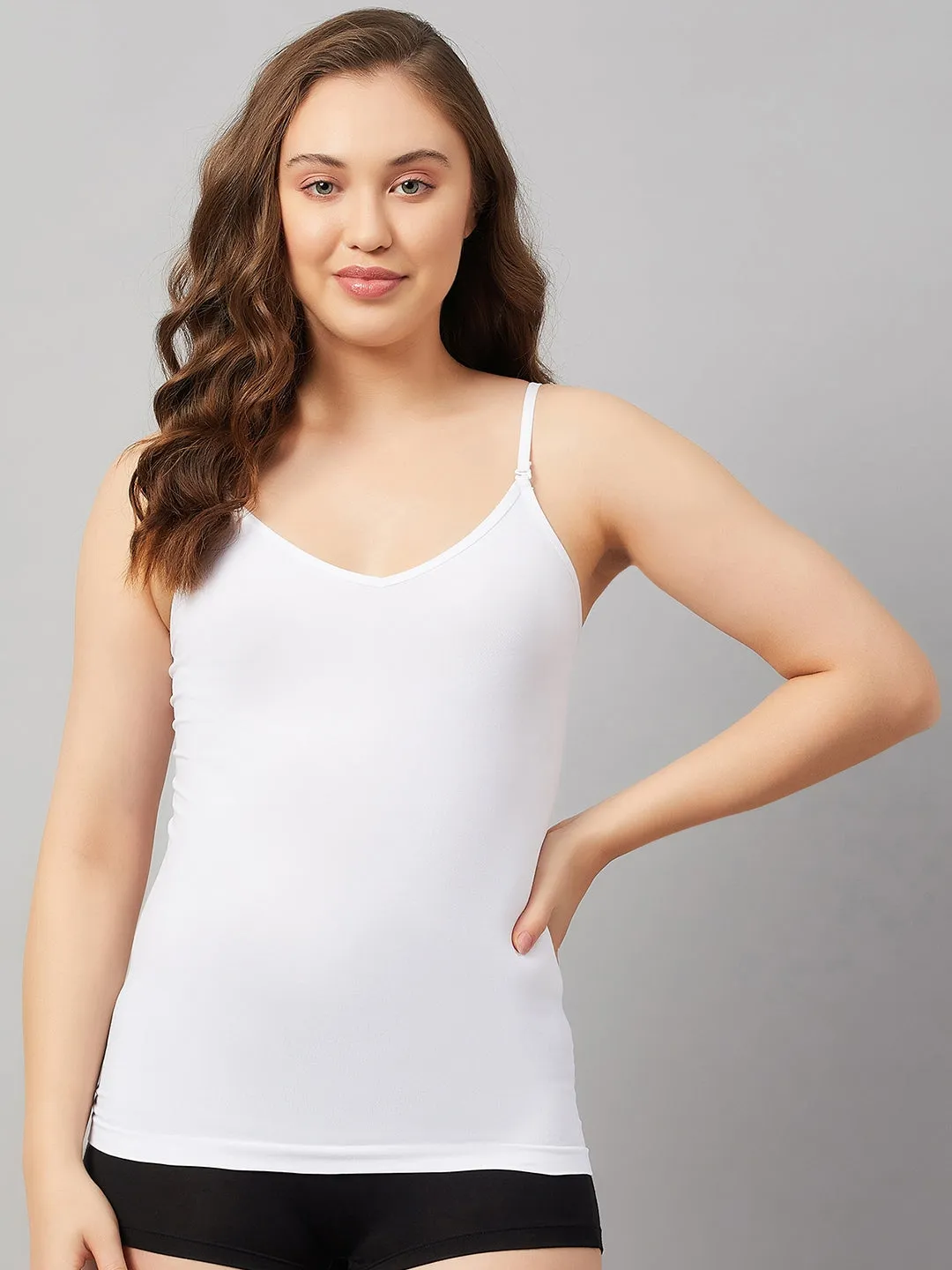 C9 Airwear Seamless Women V Neck Line Camisole - Nude