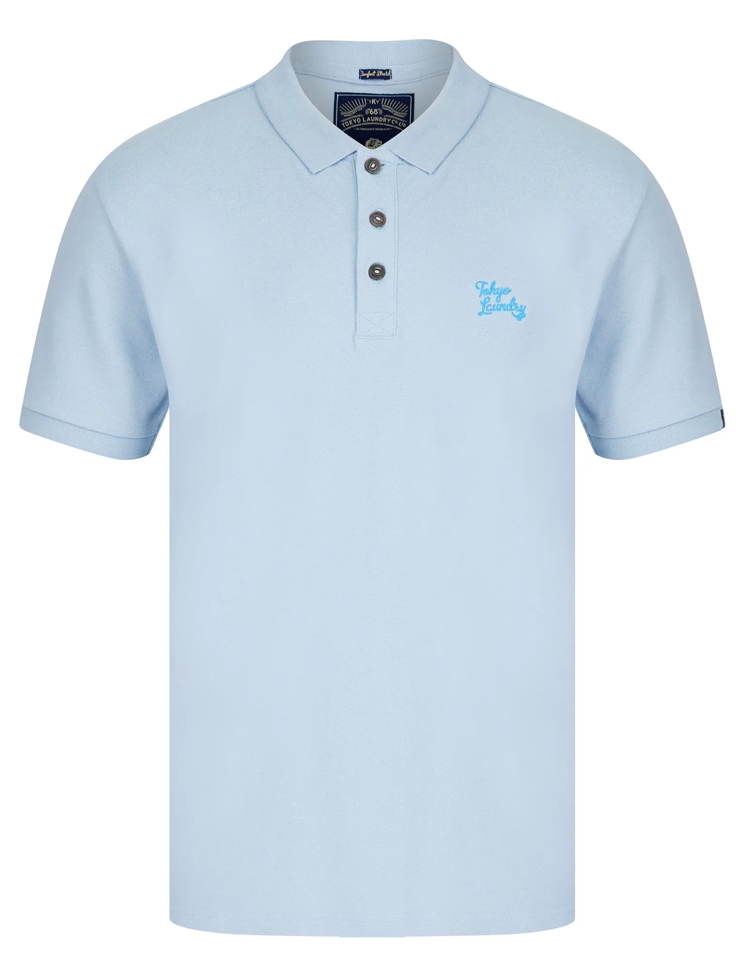 Caddy Signature Cotton Pique Polo Shirt in Kentucky Blue - Tokyo Laundry