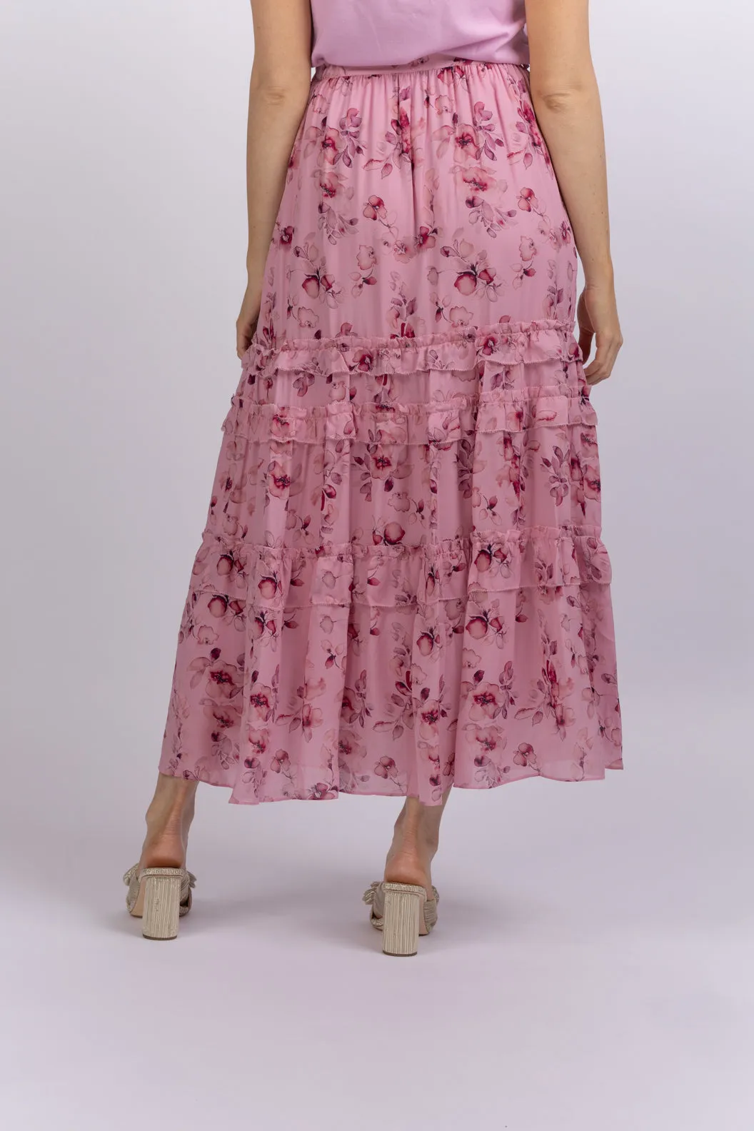 Cami Liu Skirt in Pink Garden