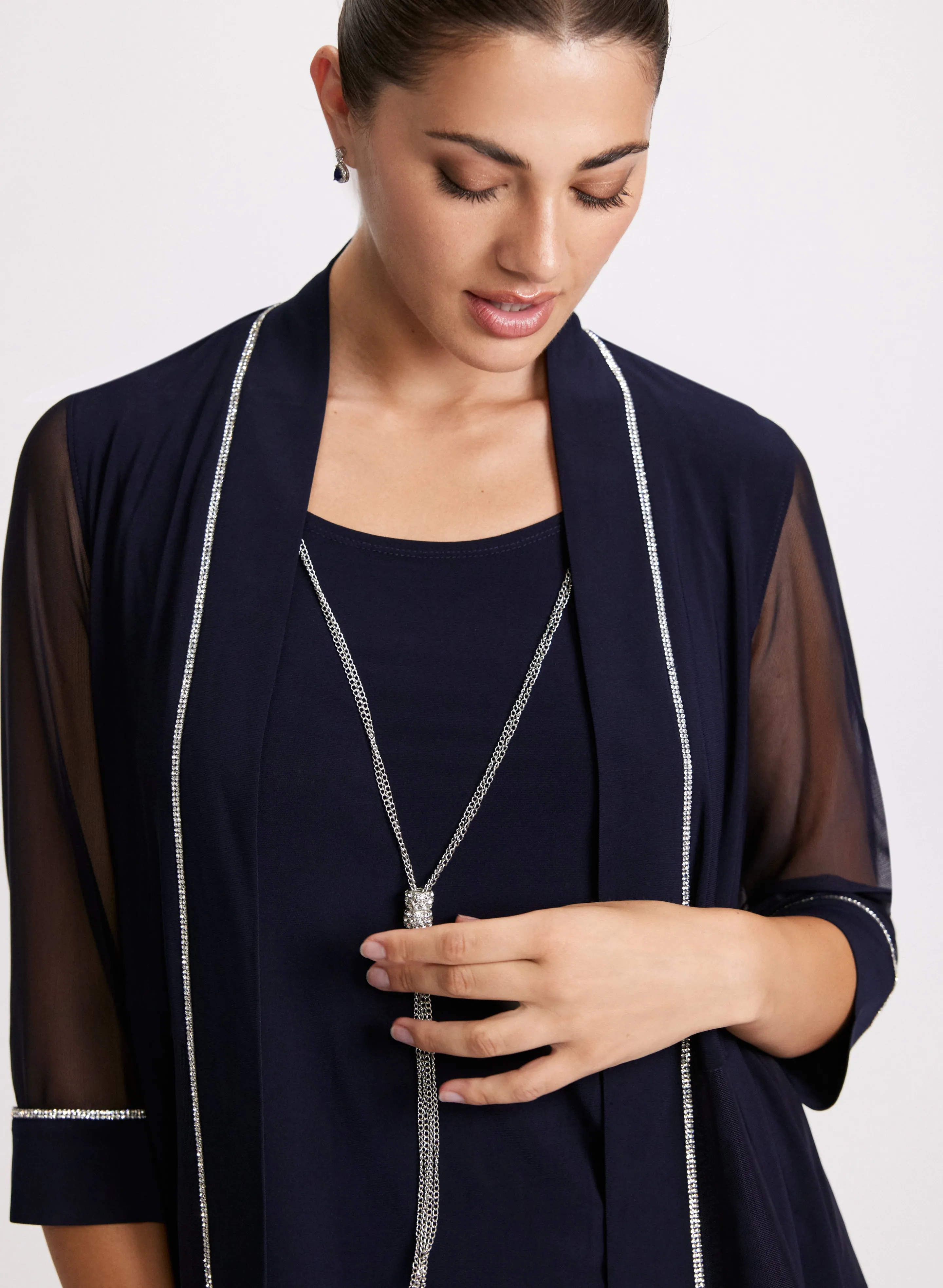 Camisole, Pants & Rhinestone Jacket Set