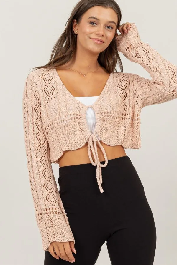Cardigan Crop Crochet