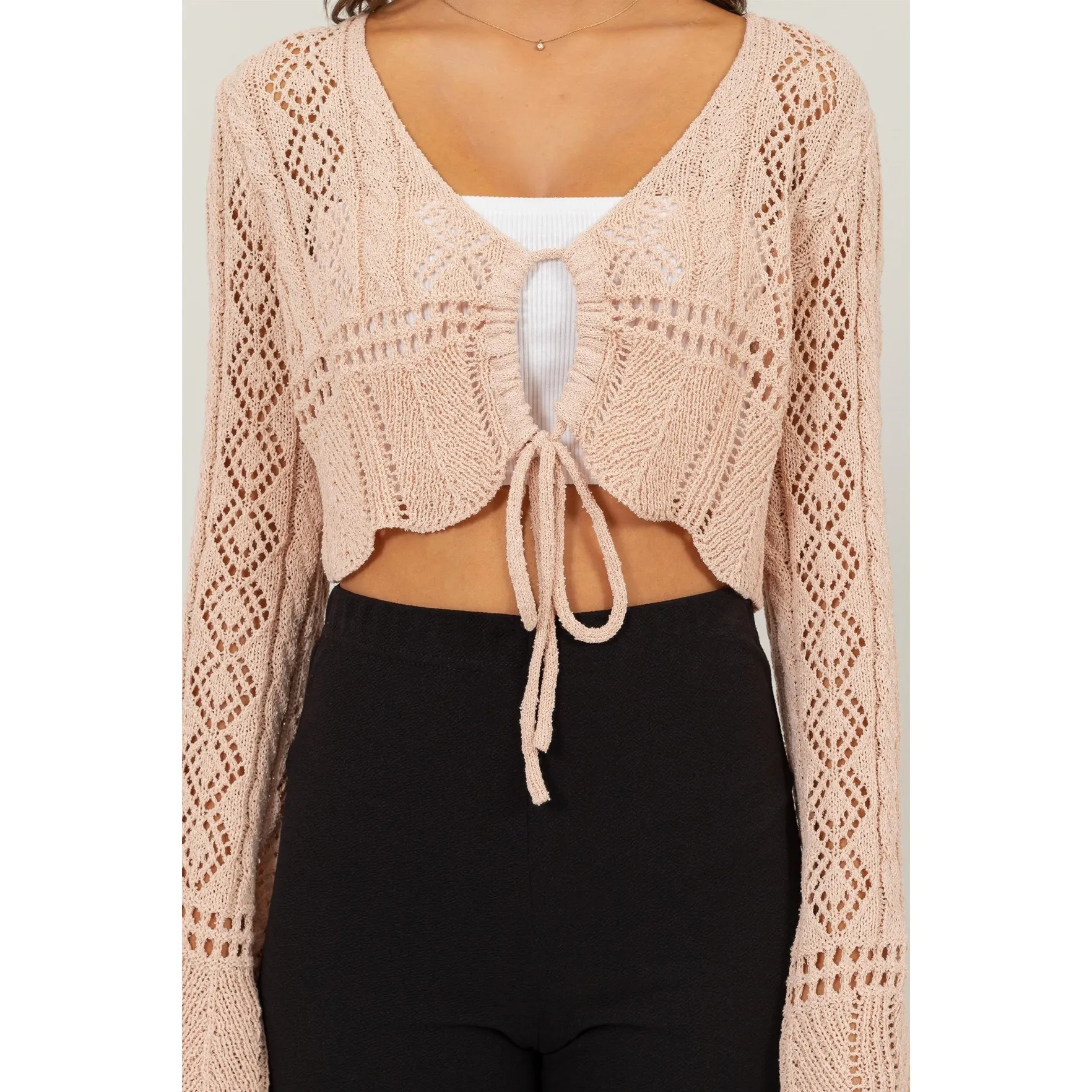 Cardigan Crop Crochet