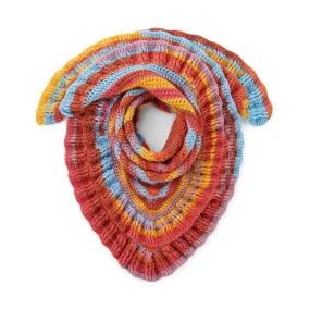 Caron Crochet Ruffled Shawl