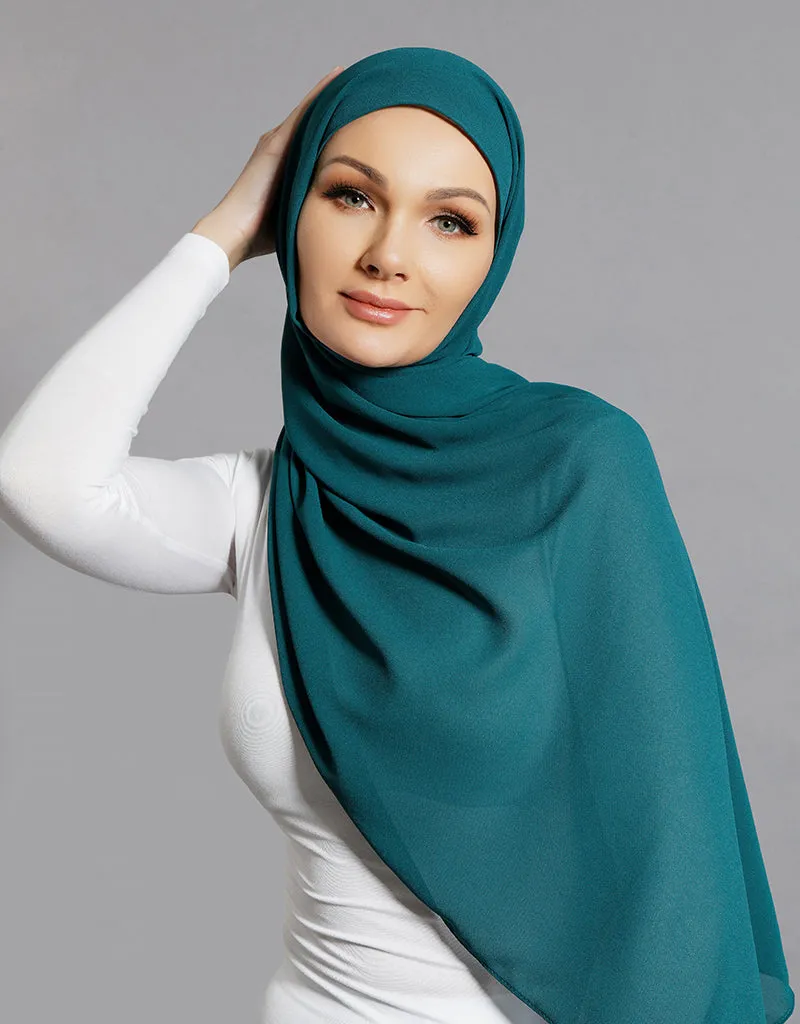 Chiffon Shawl - Shades of Green