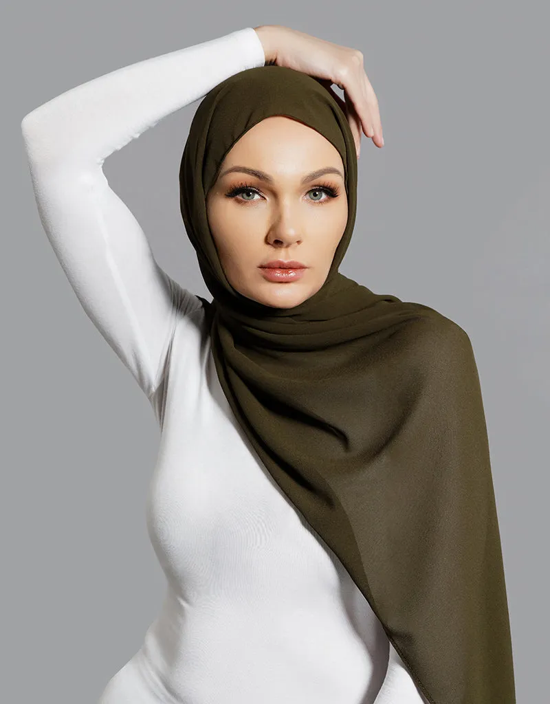 Chiffon Shawl - Shades of Green