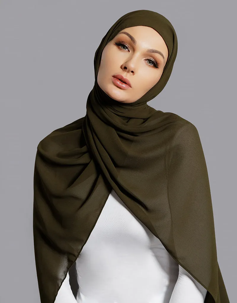 Chiffon Shawl - Shades of Green