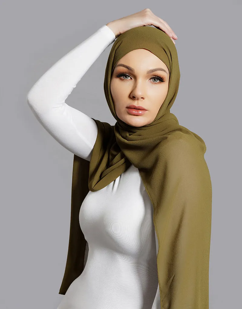 Chiffon Shawl - Shades of Green