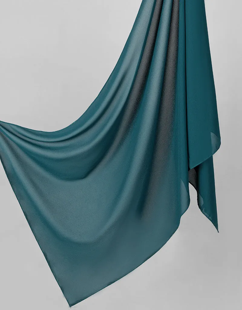 Chiffon Shawl - Shades of Green