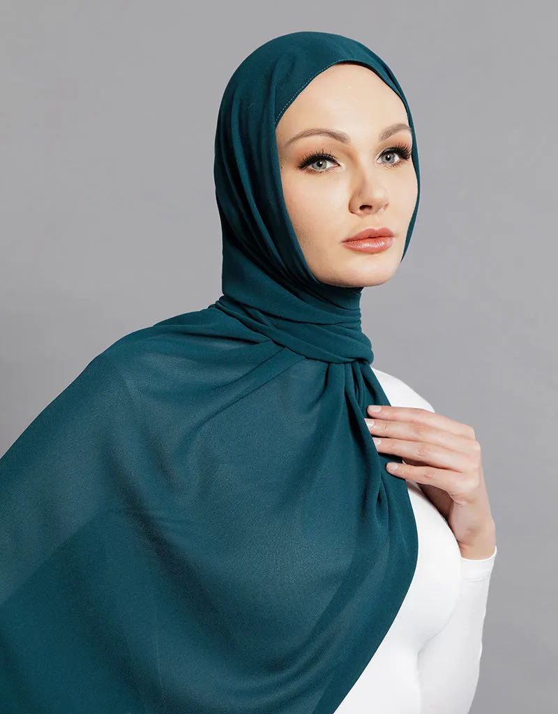 Chiffon Shawl - Shades of Green