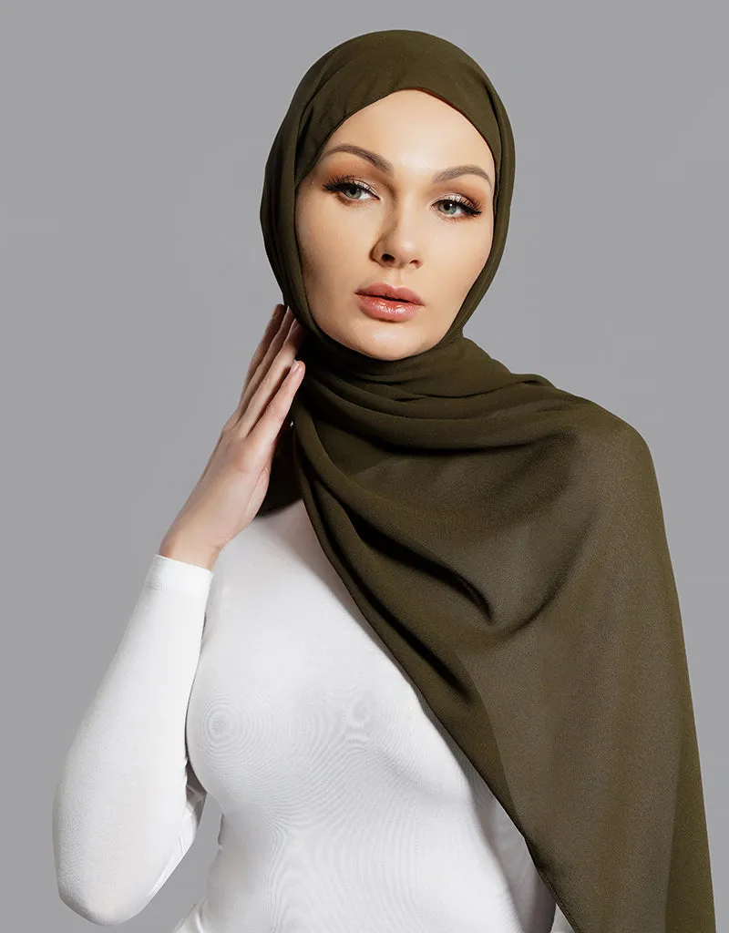 Chiffon Shawl - Shades of Green