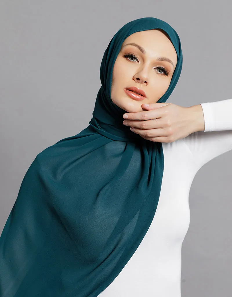 Chiffon Shawl - Shades of Green