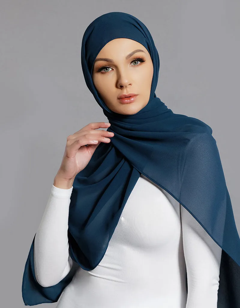 Chiffon Shawl - Shades of Green