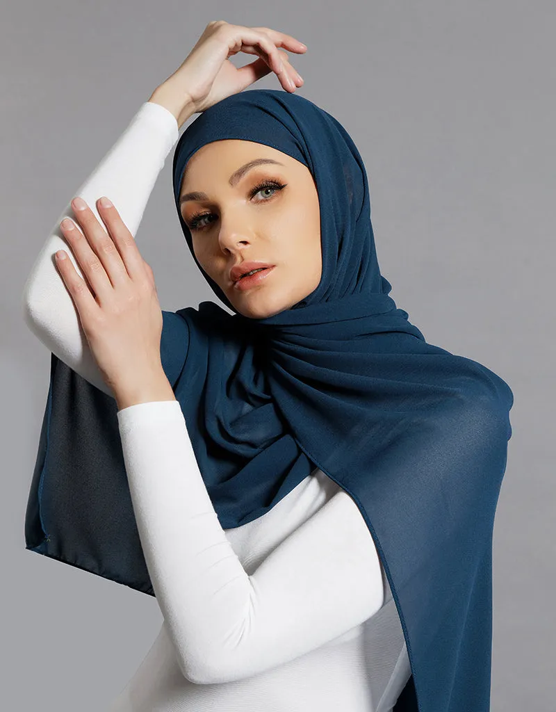 Chiffon Shawl - Shades of Green