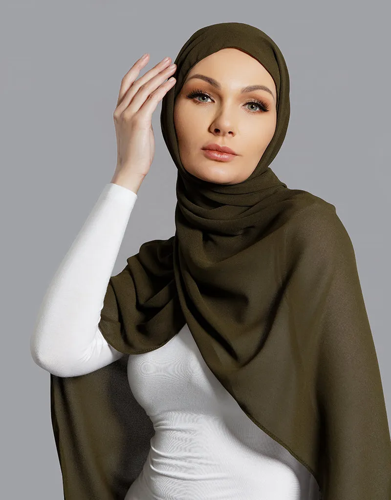Chiffon Shawl - Shades of Green