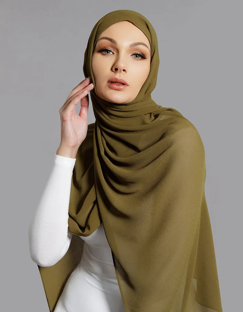 Chiffon Shawl - Shades of Green