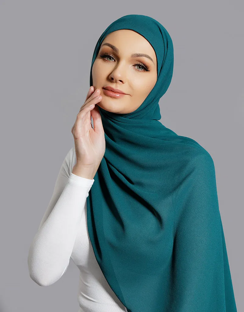 Chiffon Shawl - Shades of Green