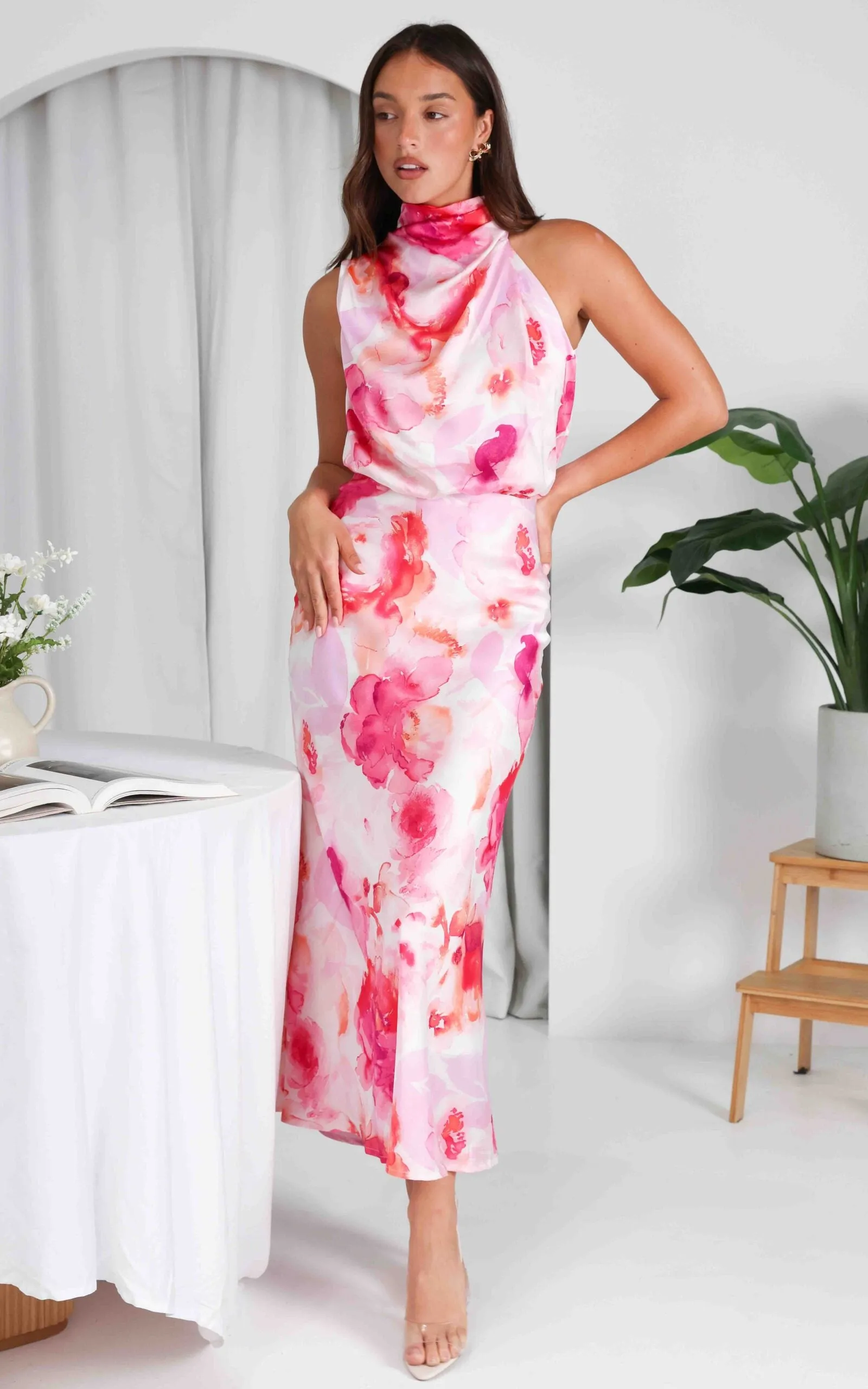 Cobero Maxi Dress - Pink Floral