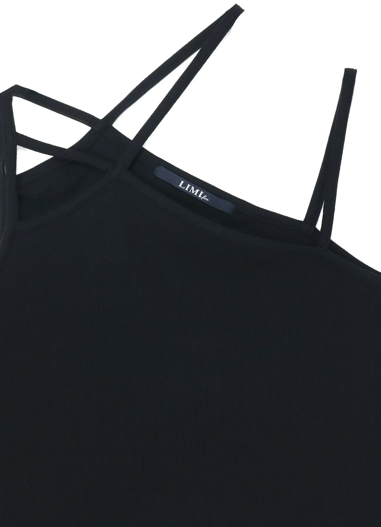 COTTON RAYON RIB SHOULDER STRING CAMISOLE
