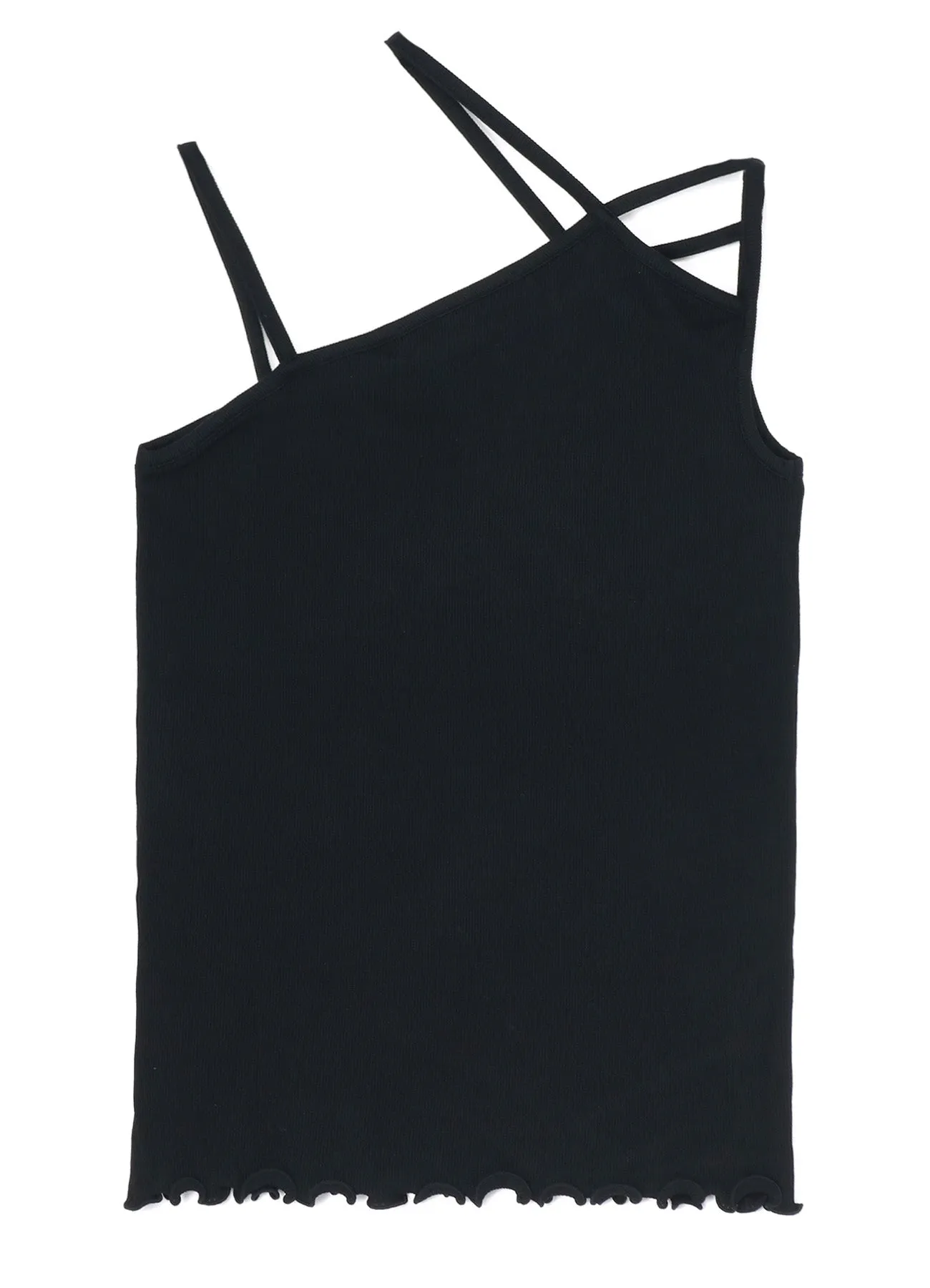 COTTON RAYON RIB SHOULDER STRING CAMISOLE