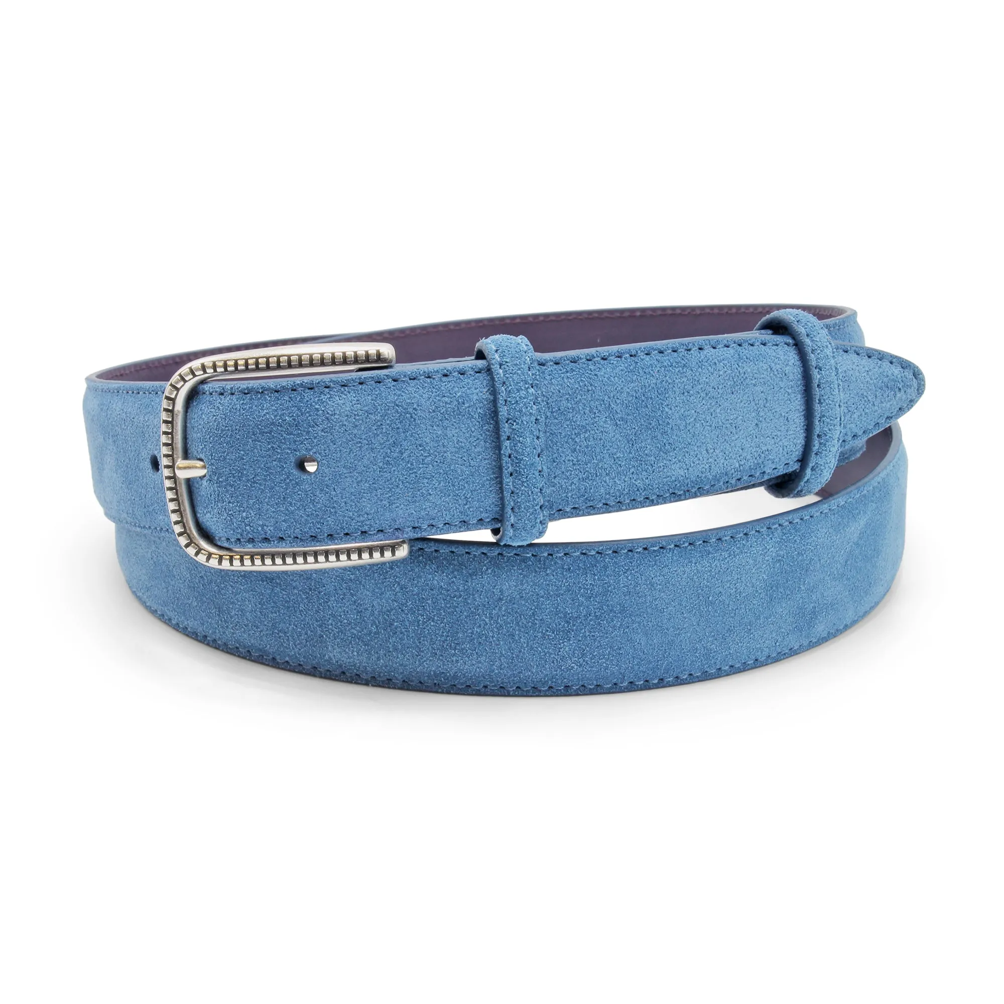 Denim Blue Ridge Prong Suede Belt
