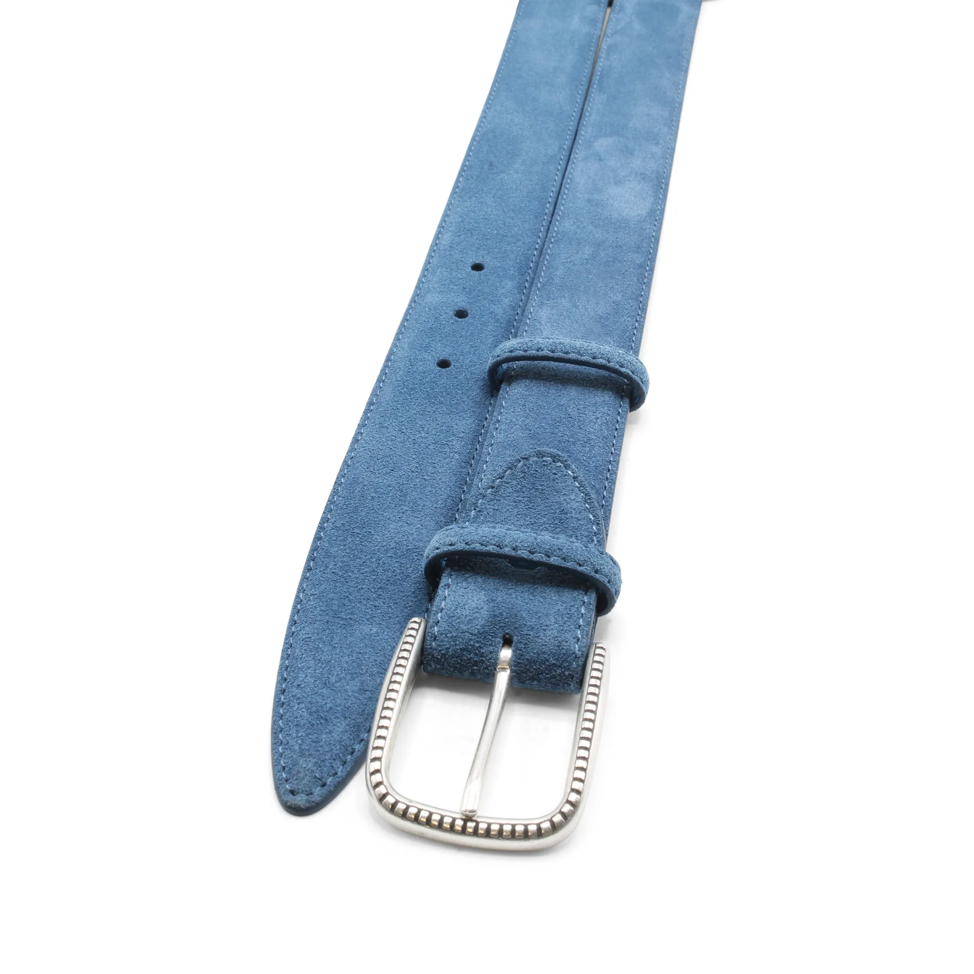 Denim Blue Ridge Prong Suede Belt