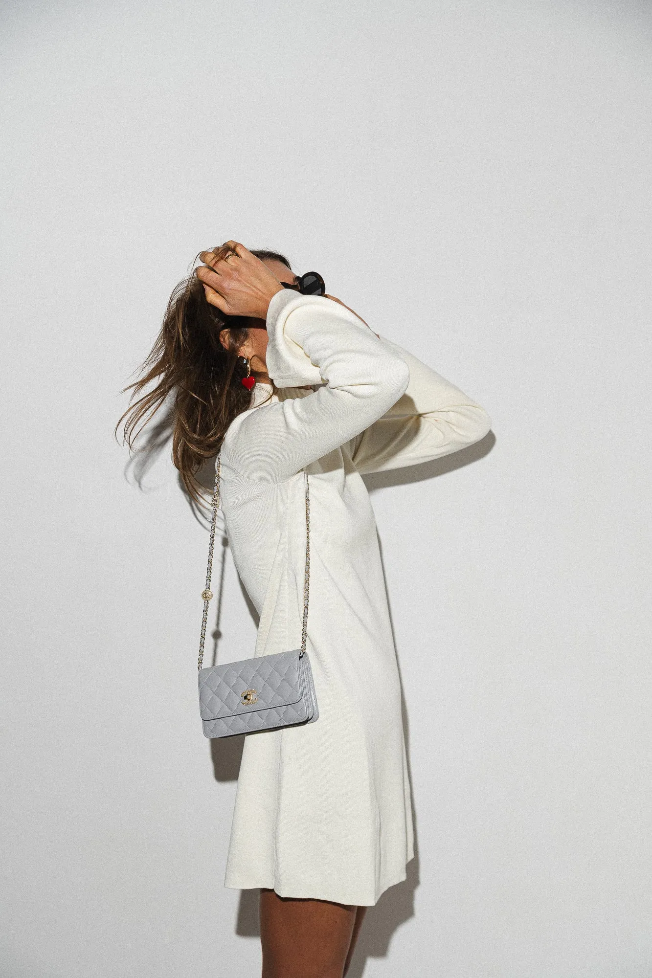 Dunia knit dress antique white
