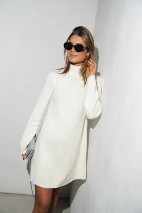 Dunia knit dress antique white