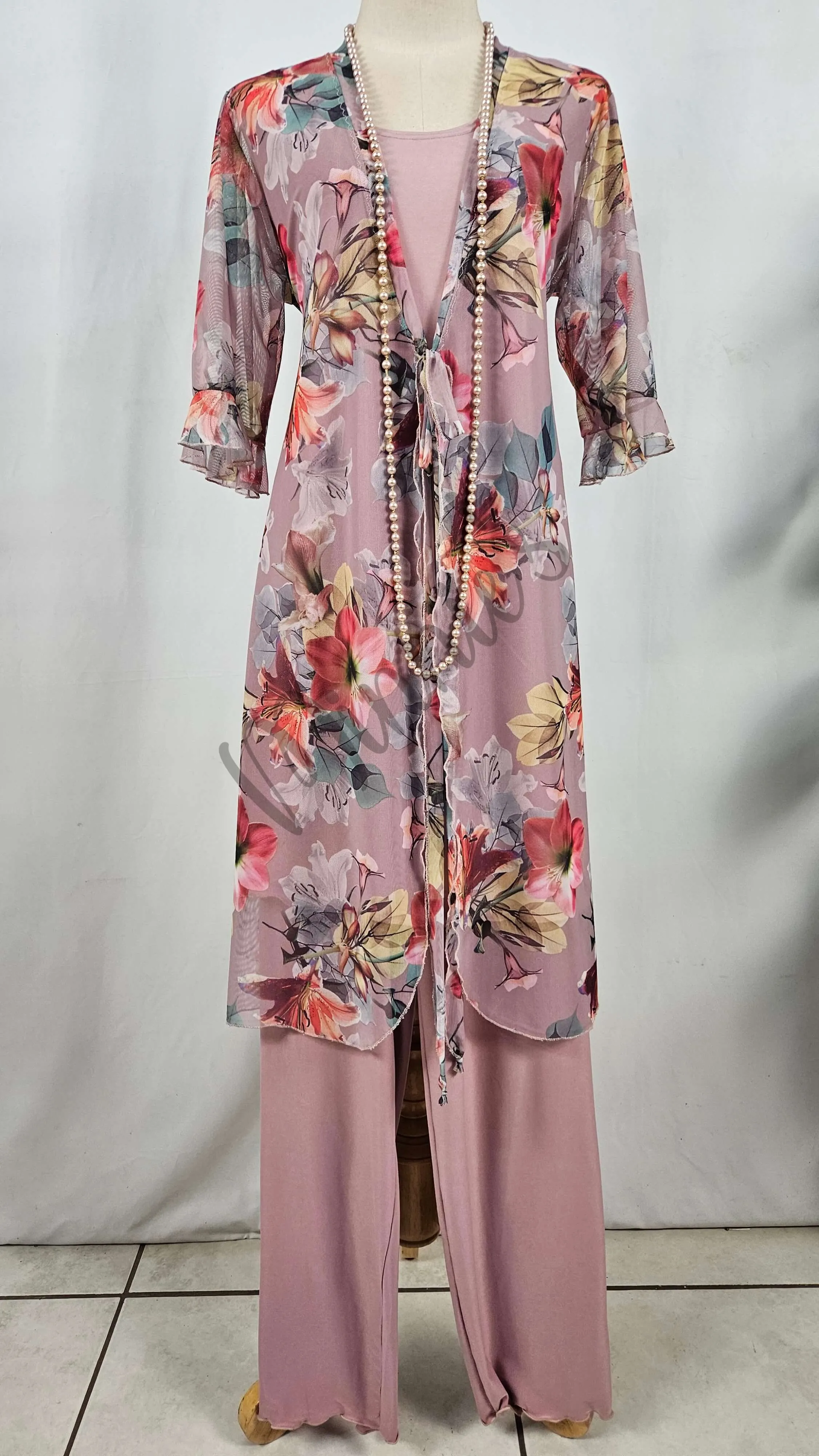 Dusty Pink Printed Top LR0578