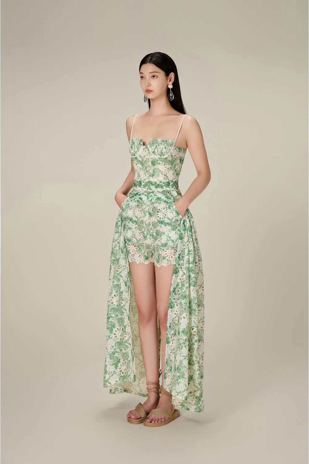 Embroidered Cotton Maxi Set